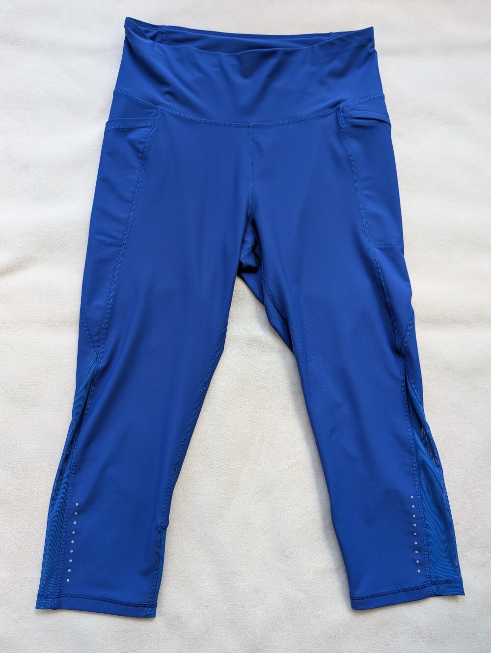 Old Navy Women's Capri Leggings Active PowerSoft Royal Blue Gym Yoga Size XL